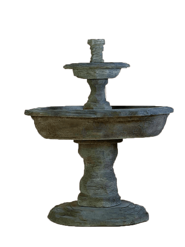 Artesia Slate Two Tier Cast Stone Outdoor Garden Fountain Fountain Tuscan